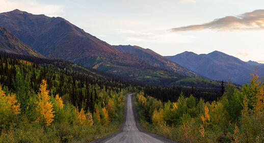 Dempster Highway dans le Yukon au Canada
