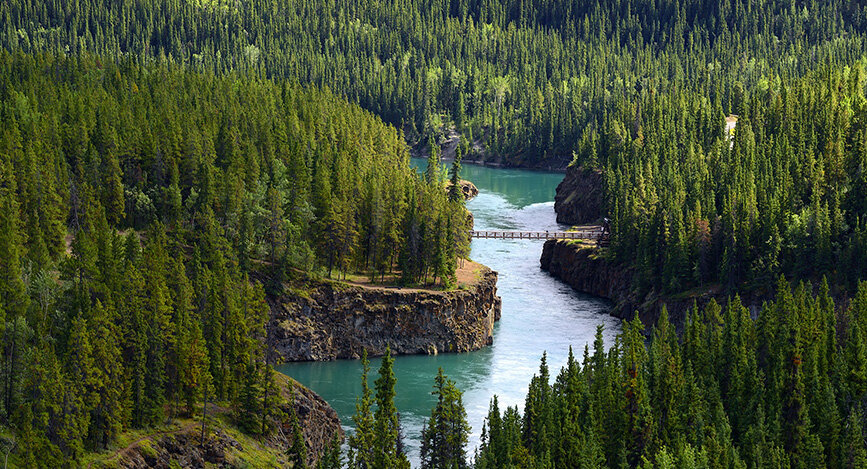 Miles canyon au Yukon, Canada