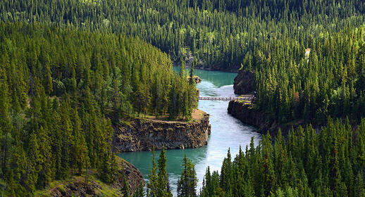 Miles canyon au Yukon, Canada