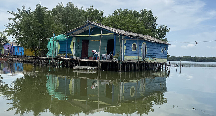 Maisons sur pilotis en Colombie