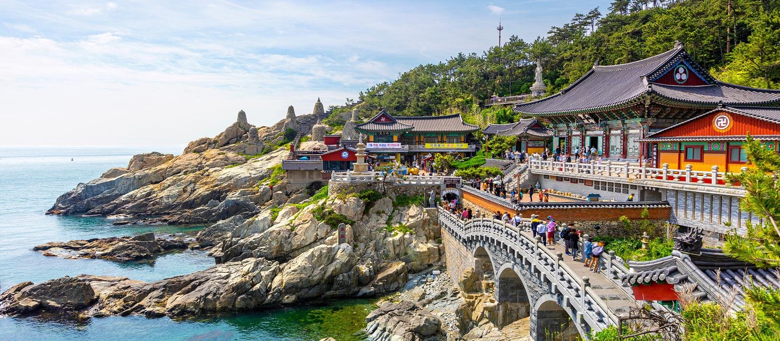 Le temple de Busan, en Corée du Sud.