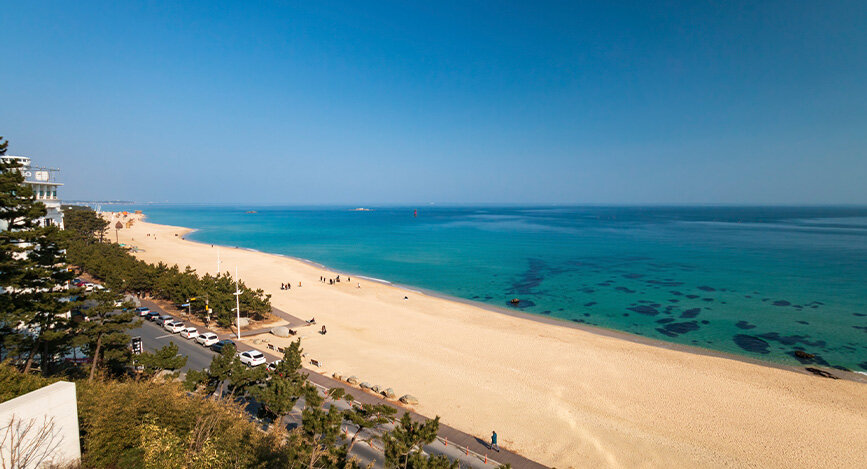 Gangneung plage de Gyeongpo, Corée du Sud