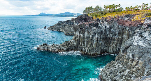 Ile de Jeju, falaises Jusangjeolli, Corée du Sud