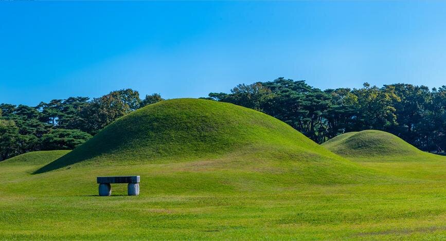 Tombes royales de Silla Oreung à Gyeongju, République de Corée
