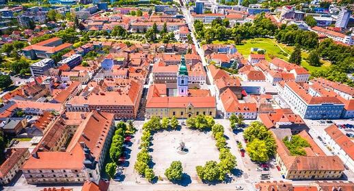 Centre-ville historique de Karlovac, Croatie.