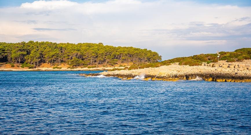 Îles inhabitées du parc naturel de Lastovo, Croatie.
