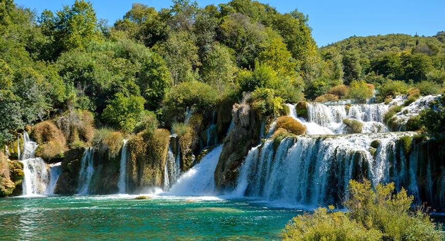 Cascade du Parc National de Krka, Croatie.