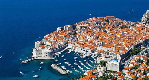 Vue du ciel ville de Dubrovnik, Croatie