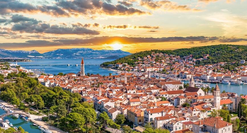 Vue panoramique de Split, en Croatie