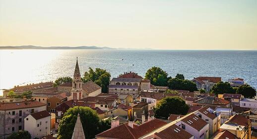 Vue de la ville côtière de Zadar, Croatie