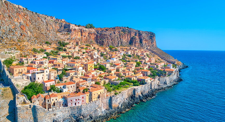 Monemvasia dans le Péloponnèse en Grèce