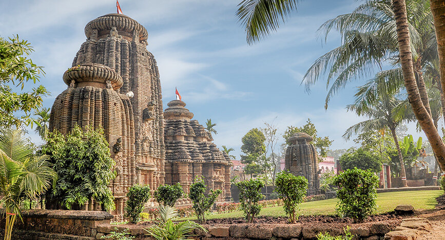 Ancien temple à Bhubaneswar, Odisha en Inde