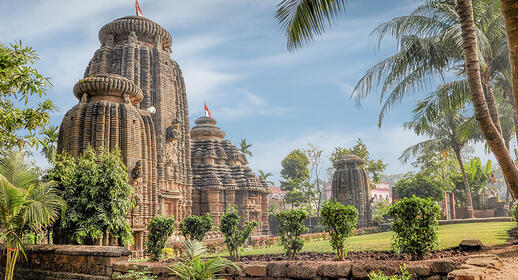 Ancien temple à Bhubaneswar, Odisha en Inde