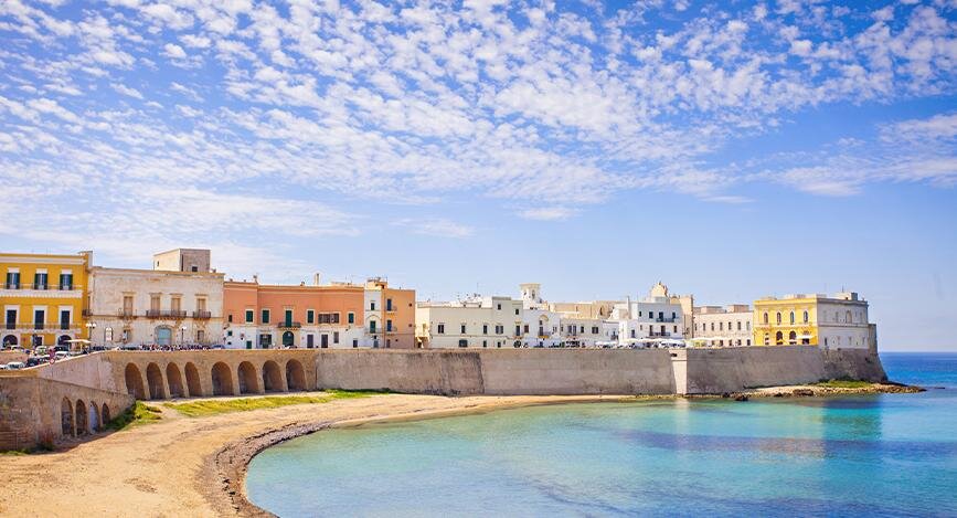 Vue de Gallipoli, dans les Pouilles en Italie.