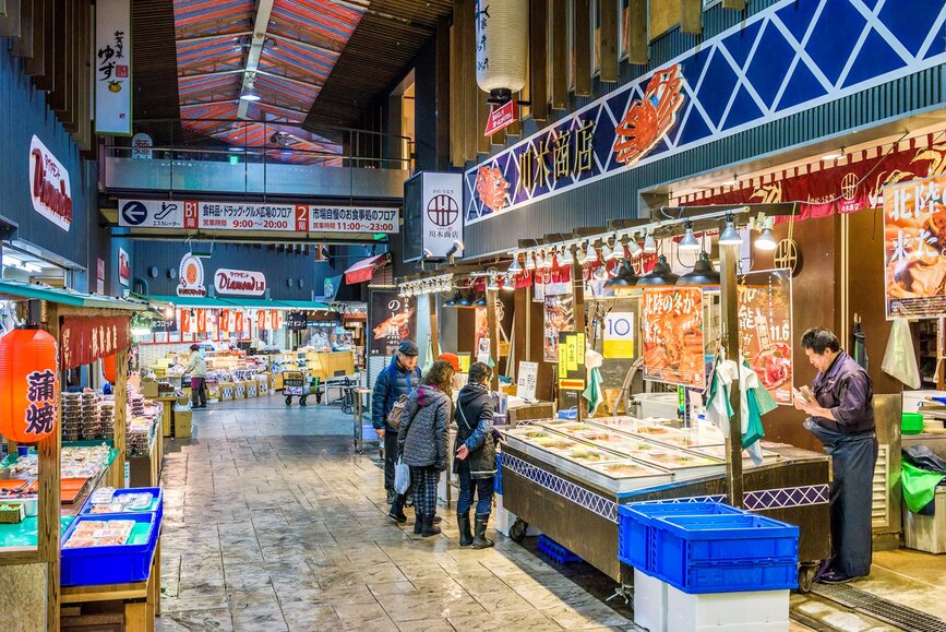 Le marché Omicho à Kanazawa