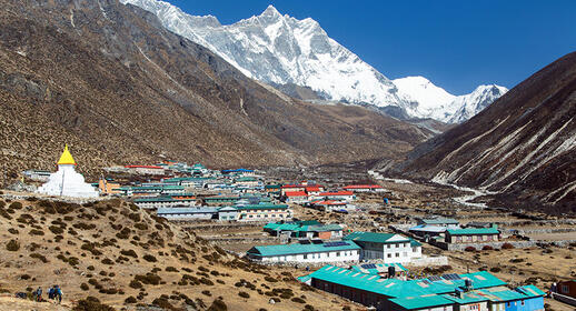Village de Dingboche dans la vallée du Khumbu au Népal