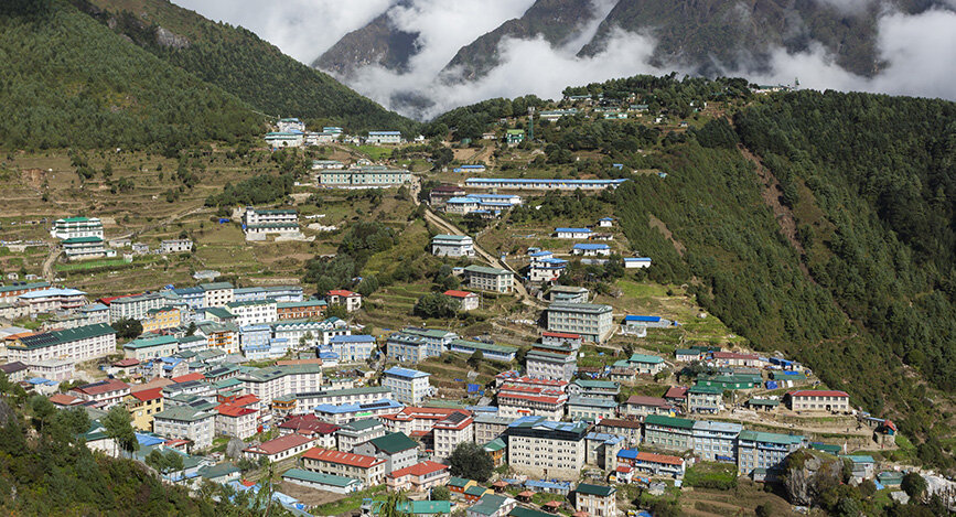 Village de Namche au Népal