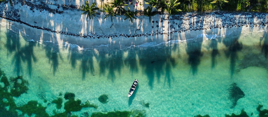 Vue des plages de Little Corn Island au Nicaragua