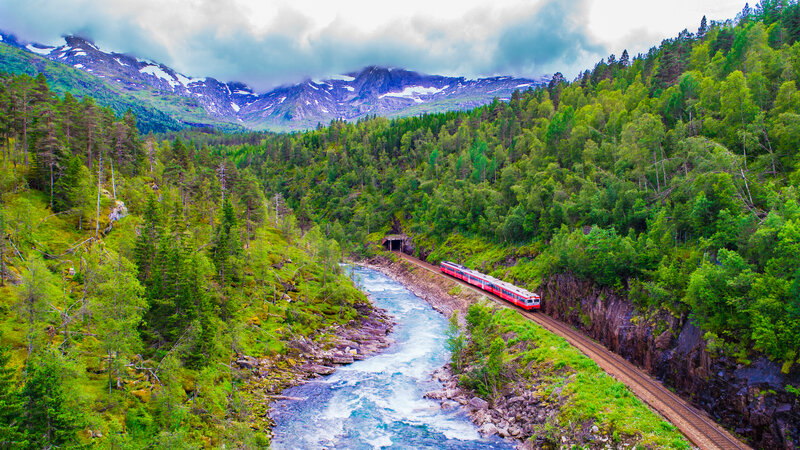Ligne train Oslo - Bergen