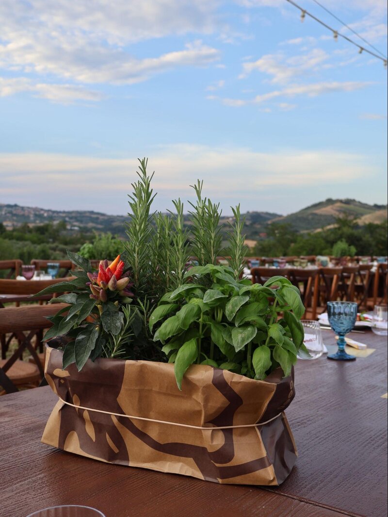 Dîner italien estival dans les Abruzzes