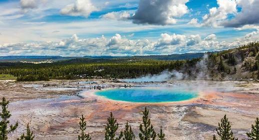 Grand Prismatic, Geyser country