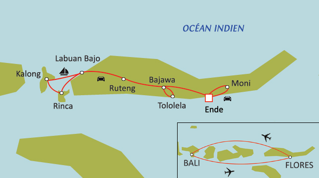 Carte du circuit Traversée de Flores (extension)