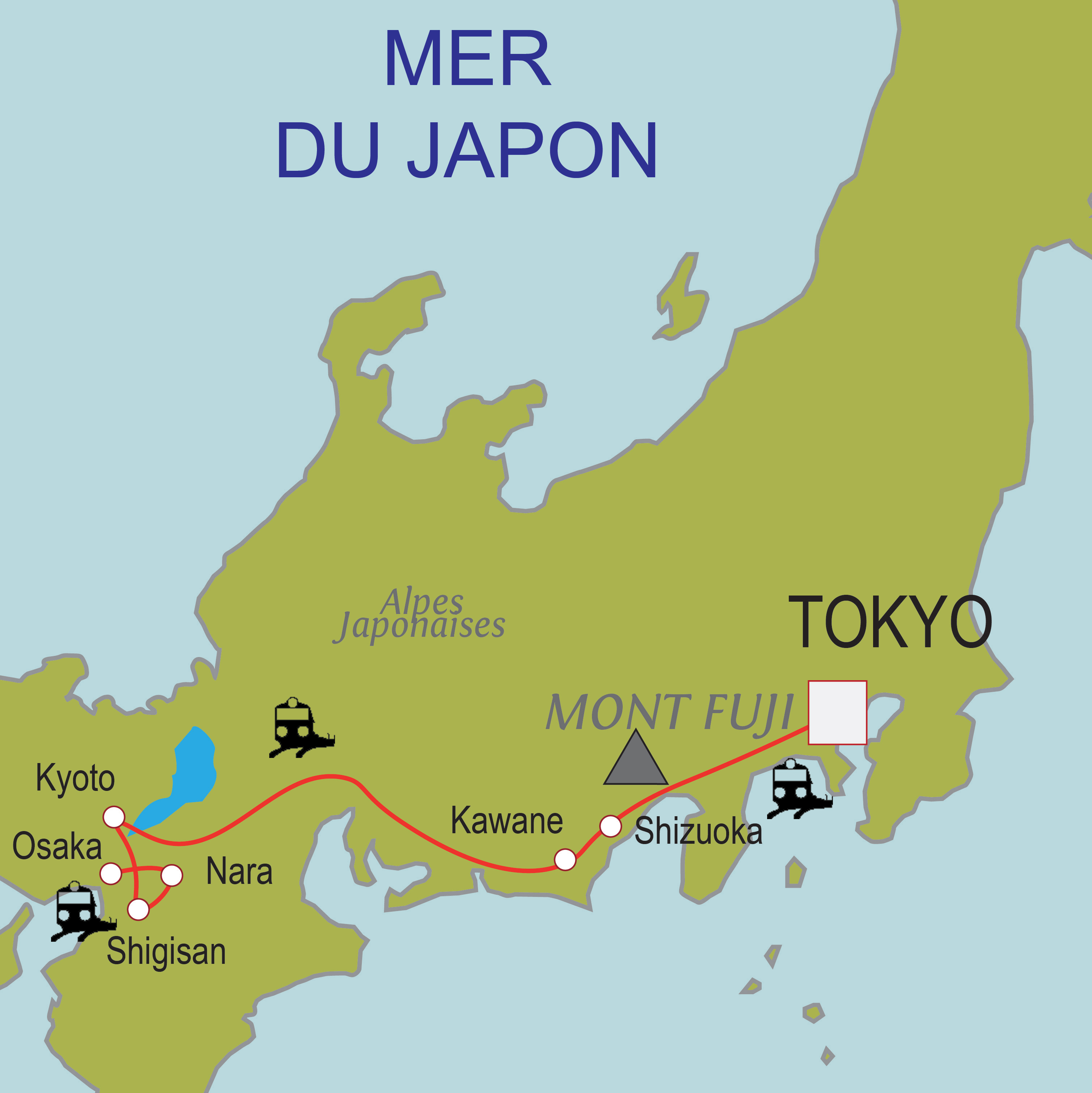 Carte du circuit Le Japon autrement
