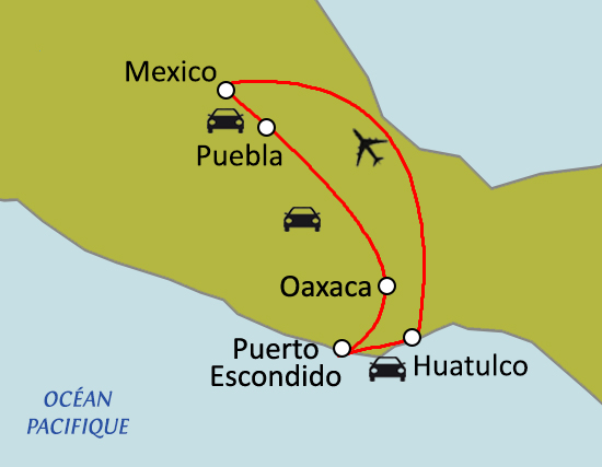Carte du circuit Mexique Authentique