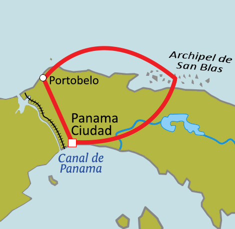 Carte du circuit Découverte du Panama