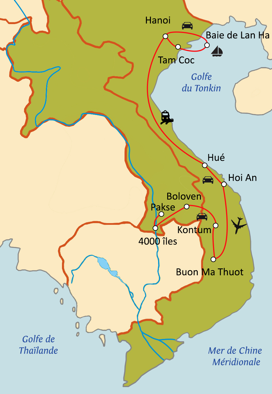 Carte du circuit Sur la piste d'Ho Chi Minh