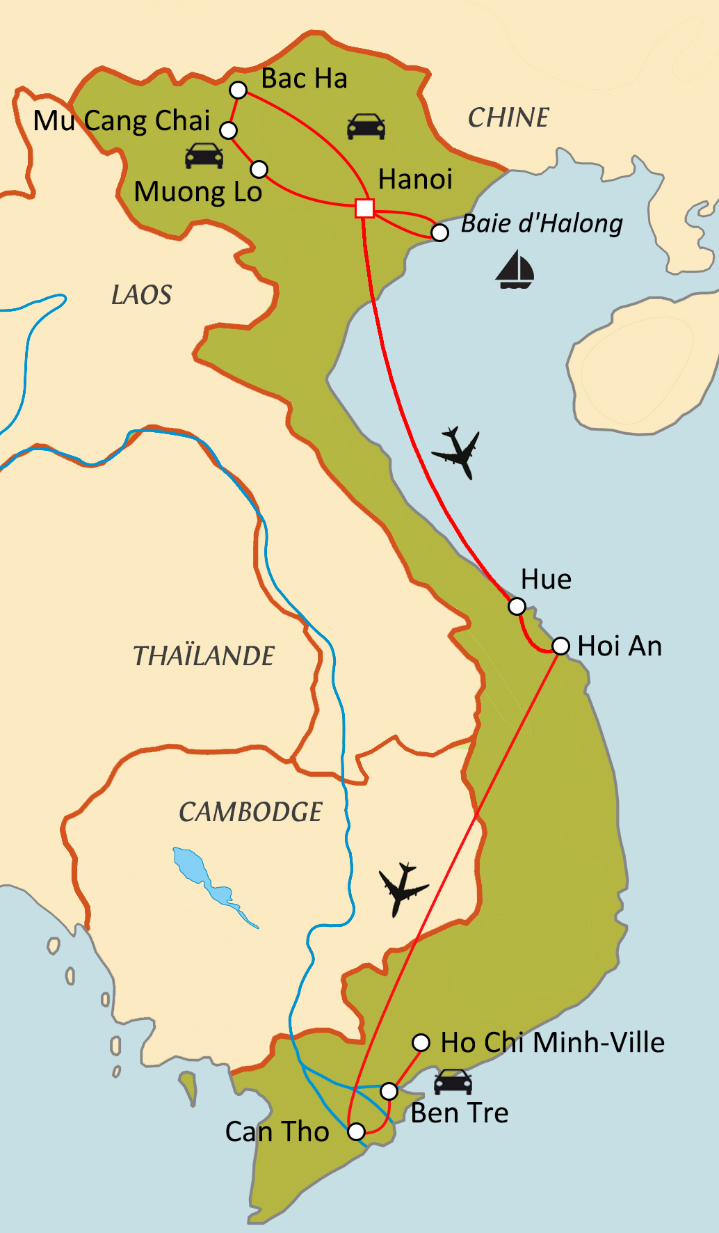 Circuit sur mesure Vietnam  du nord au sud 
